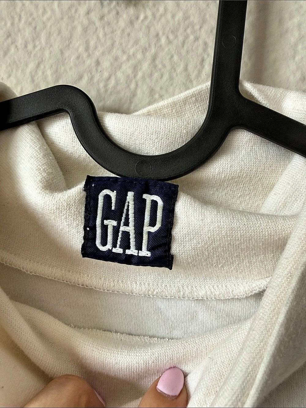 GAP Vintage White Long Sleeve Cotton Turtleneck XXL - Picture 2 of 6